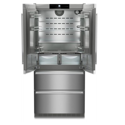 Liebherr cbnste 8872 freestanding french door fridge freezer 91 cm stainless steel
