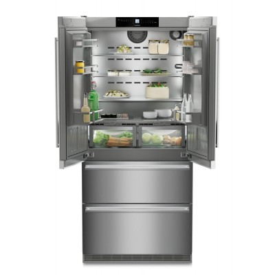 Liebherr cbnste 8872 freestanding french door fridge freezer 91 cm stainless steel
