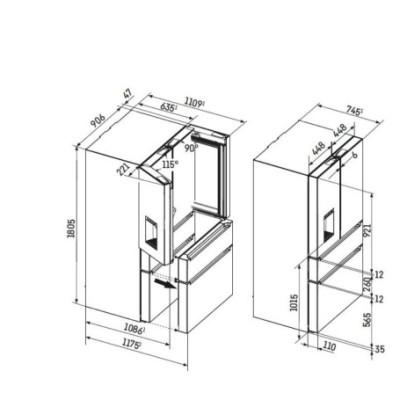 Liebherr mbsddi 9528 Kühl-Gefrierkombination 90 cm freistehend Edelstahl
