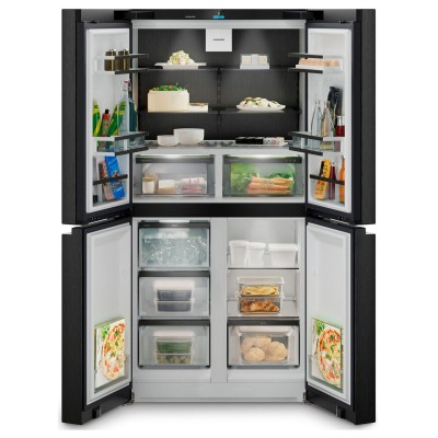 Liebherr mbbsdi 9024 90cm freestanding fridge freezer black steel