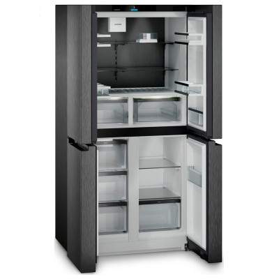 Liebherr mbbsdi 9024 90cm freestanding fridge freezer black steel