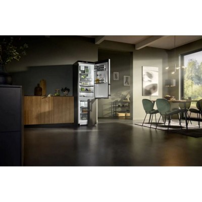 Liebherr cbnbsa 575i 60cm wolnostojąca lodówka-zamrażarka ze stali nierdzewnej w kolorze czarnym