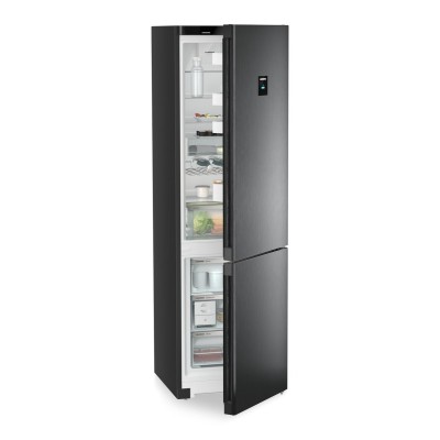 Liebherr cnbdc 573i 60cm black steel freestanding fridge freezer