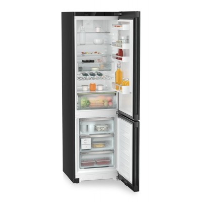 Liebherr cnbdc 573i 60cm black steel freestanding fridge freezer