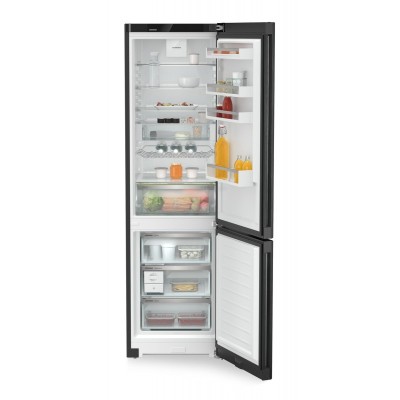 Liebherr cnbdc 573i 60cm black steel freestanding fridge freezer