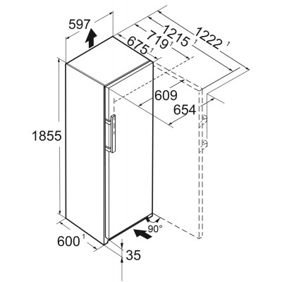 Liebherr srbstc 529i 60cm wolnostojąca lodówka ze stali nierdzewnej