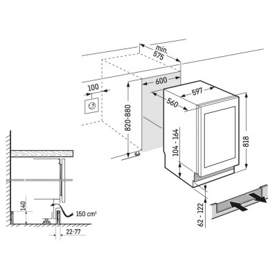Liebherr uwpri 3662 wbudowana piwniczka na wino z panelami