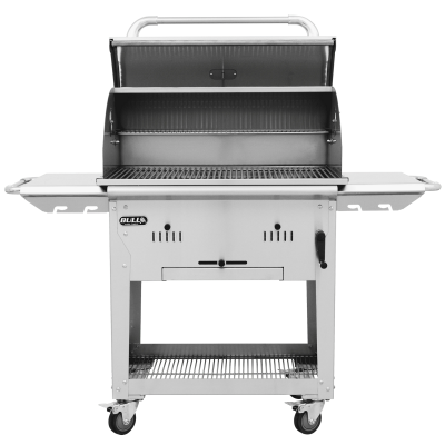 Grill węglowy Bull Bison z wózkiem ze stali nierdzewnej