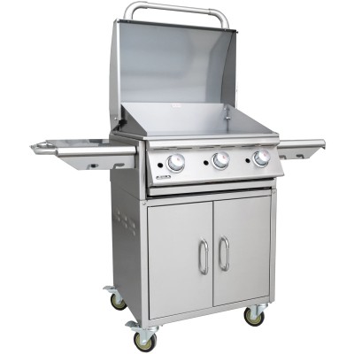 Bull Plancha piastra a gas gpl con carrello acciaio inox