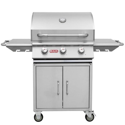Bull Steer methane barbecue ng with stainless steel trolley