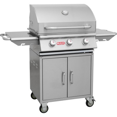 Bull Steer methane barbecue ng with stainless steel trolley