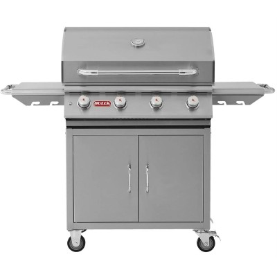 Bull lonestar barbecue methane gas ng with stainless steel trolley