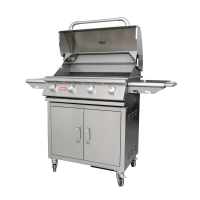 Bull lonestar barbecue methane gas ng with stainless steel trolley