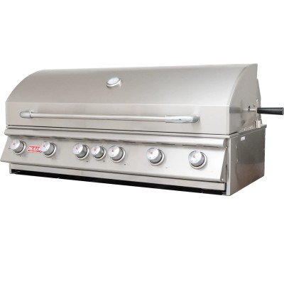 Grill ze stali nierdzewnej Bull Diablo 120 cm z wbudowanym rożnem i tylnym palnikiem