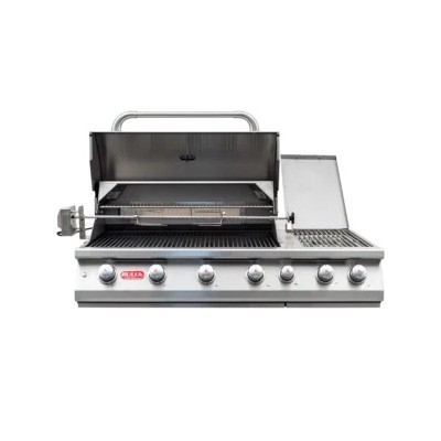Barbacoa Bull de 7 quemadores con asador y quemador trasero de 126 cm empotrada