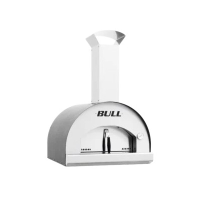 Bull wood 66024 forno pizza a legno large 80 cm acciaio inox