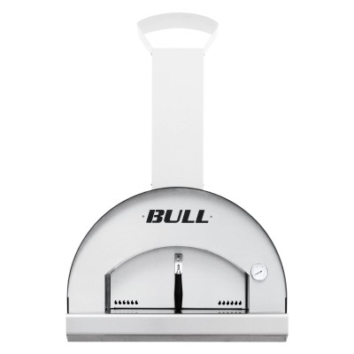 Bull wood 66025 large wood-fired pizza oven on 80 cm stainless steel trolley