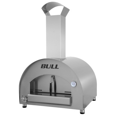 Piec do pizzy gazowy ze stali nierdzewnej Bull 66124CE duży 80 cm