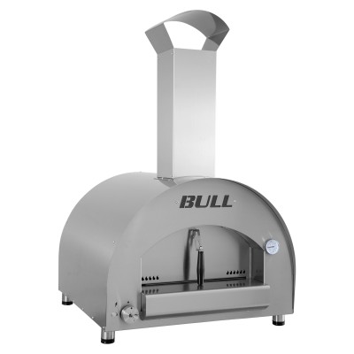 Piec do pizzy gazowy ze stali nierdzewnej Bull 66124CE duży 80 cm