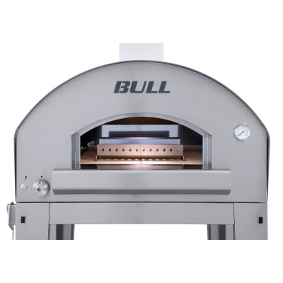 Bull 66140CE extra großer 100 cm Edelstahl-Gas-Pizzaofen