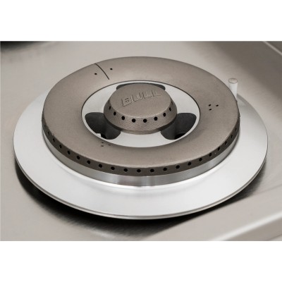 Placa de cocina empotrada exterior Bull 30008CE de GLP de 33 cm en acero inoxidable