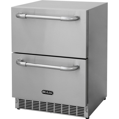 Bull 17400CE Outdoor-Kühlschrank Doppelschublade 60 cm H 82 Edelstahl