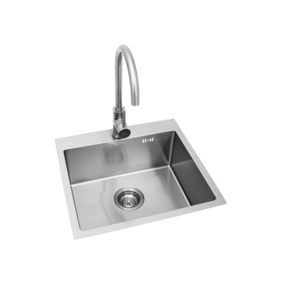 Fregadero Bull 22391 + grifo exterior empotrado acero inoxidable
