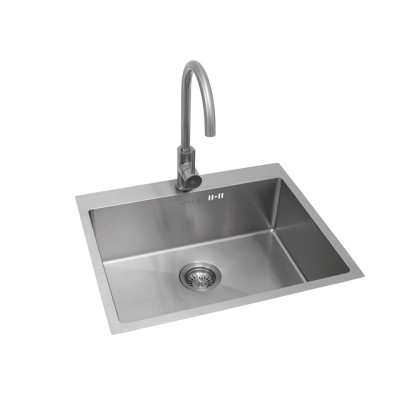 Bull 22392 lavello + rubinetto da esterno da incasso 60 cm inox
