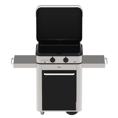 Eno Combo Enosign 65 cm plancha gazowa z wózkiem ze stali nierdzewnej 126 cm - czarny