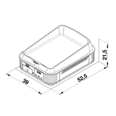 Eno enosign 40 elektrische Plancha-Arbeitsplatte 40 cm Edelstahl