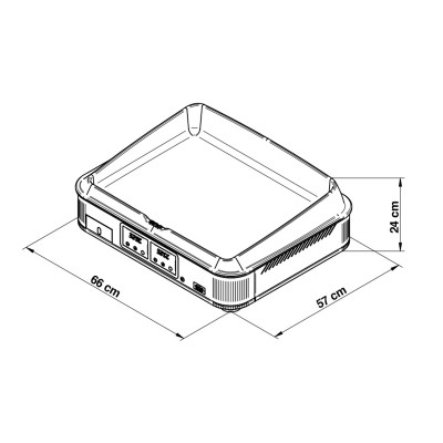 Plancha électrique Eno Enosign 65 66 cm inox