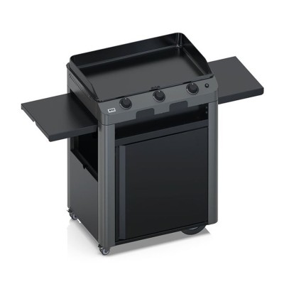 Eno combo fusion 75 gas plancha with trolley 135 cm grey - black