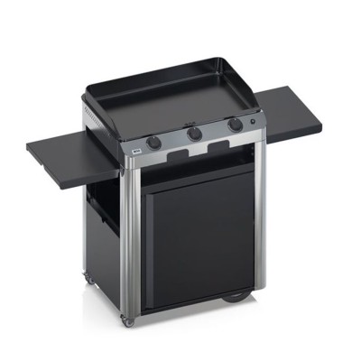 Eno combo fusion 75 gas plancha z wózkiem ze stali nierdzewnej 135 cm - czarny