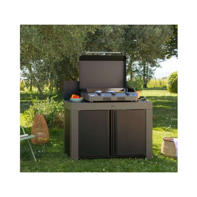 Eno Fusion 75 Blat Gazowy Plancha 75 cm Ciemnoszary