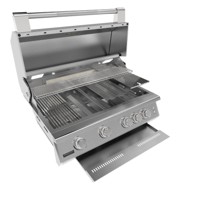 Barbecue encastrable Brabura bgg0013 Fusion 400 rs 80 cm en acier inoxydable