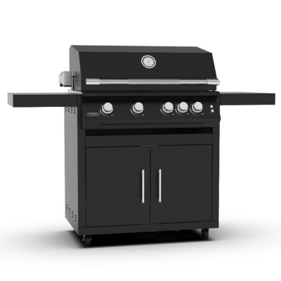 Brabura Fusion 400 rm barbecue con carrello 160 cm nero