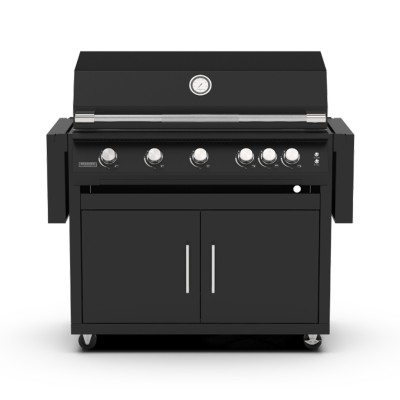 Barbacoa Brabura Fusion 500 rs con carro 180 cm negra