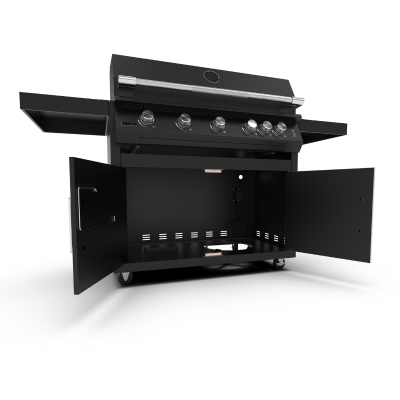 Barbacoa Brabura Fusion 500 rs con carro 180 cm negra