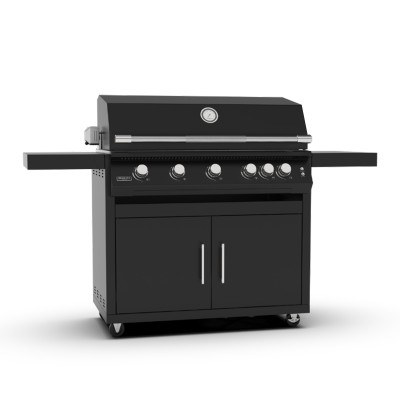 Barbacoa Brabura Fusion 500 rs con carro 180 cm negra