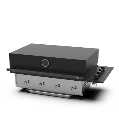 Barbecue encastrable Brabura bgg0018 box-q 103 cm noir