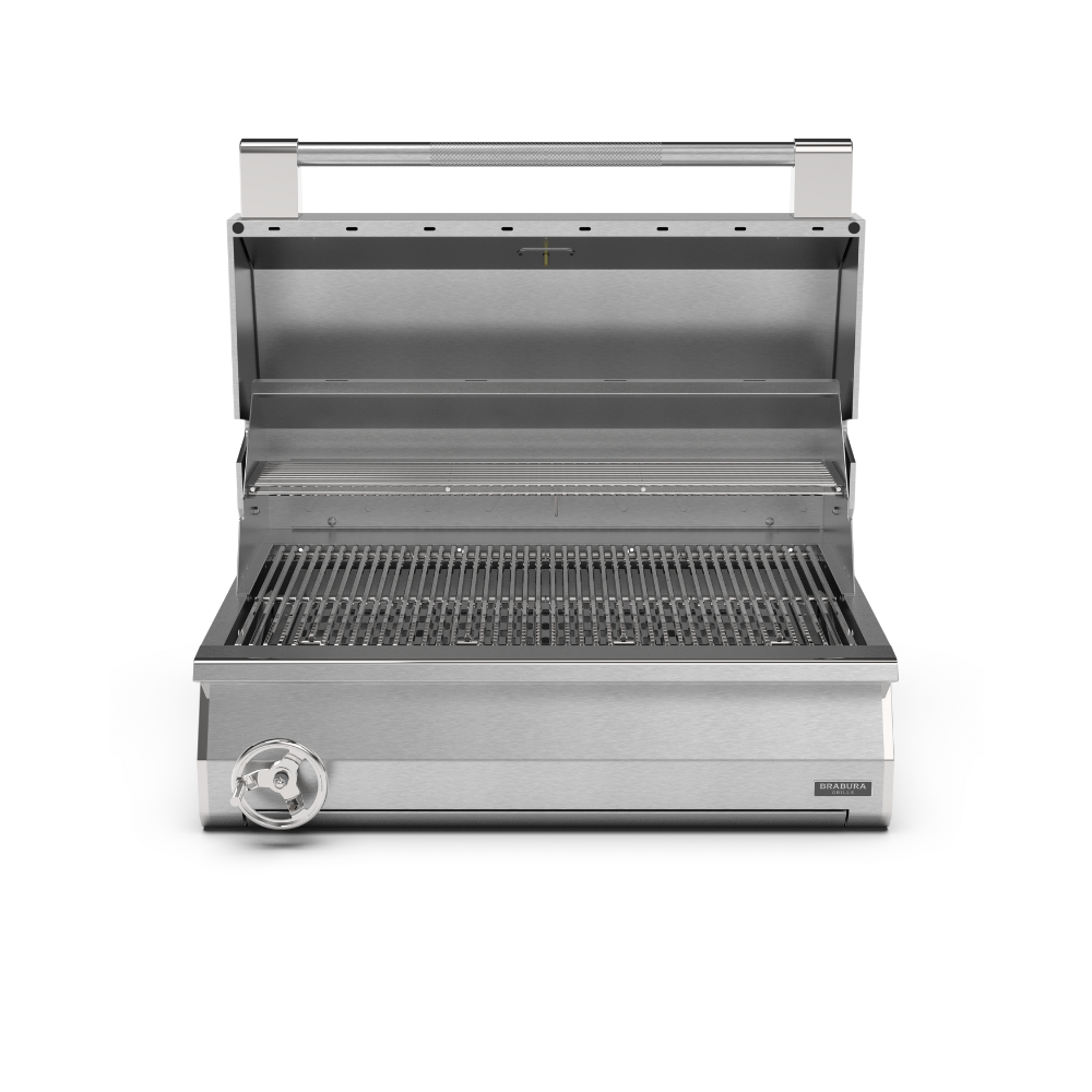 Brabura bcg0001 Ember 800 eingebauter Holzkohlegrill 82 cm Edelstahl