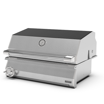 Barbacoa de carbón Brabura bcg0001 Ember 800 con carro de acero inoxidable de 160 cm