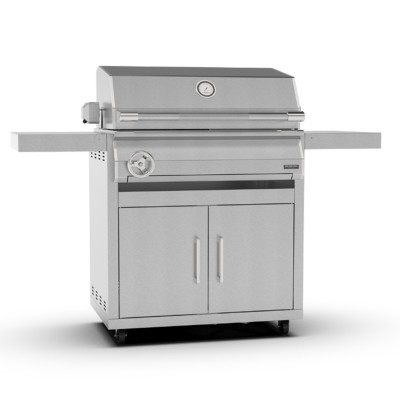 Brabura bcg0001 Ember 800 barbecue a carbone con carrello 160 cm inox