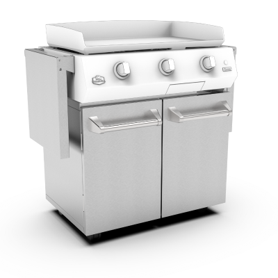 Patelnia grillowa Brabura Inox 30 z wózkiem 174 cm ze stali nierdzewnej
