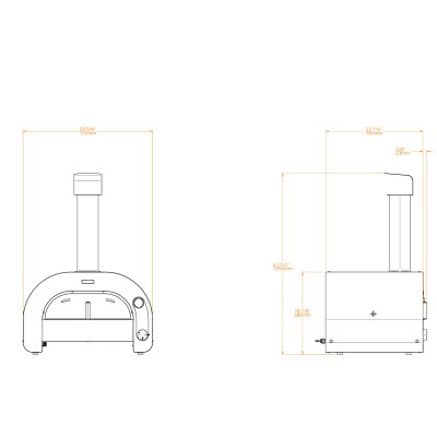 Brabura bgg0017 Maestro 60 forno pizza da appoggio 75 cm inox
