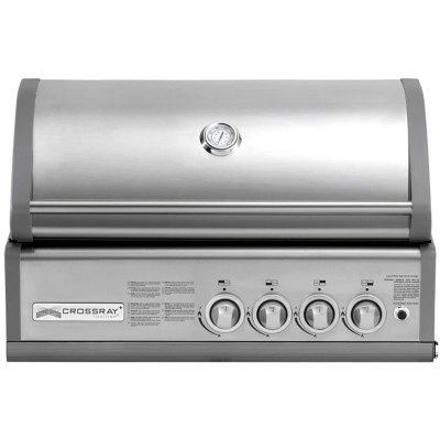Barbecue à gaz encastrable Crossray tcs4fl 4 brûleurs 90 cm en acier inoxydable