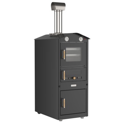 Oveneat Forte-80 Holzofen indirektes Kochen im Freien H 210 cm
