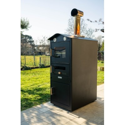 Oveneat Forte-80 Holzofen indirektes Kochen im Freien H 210 cm