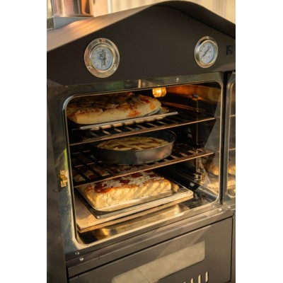 Oveneat Forte-80 Holzofen indirektes Kochen im Freien H 159 cm
