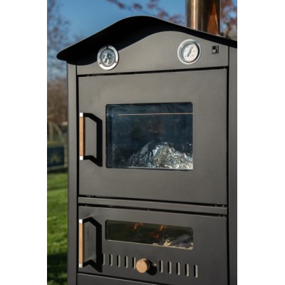 Oveneat Forte-80 Holzofen indirektes Kochen im Freien H 159 cm